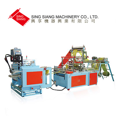Máquina para la Fabricación de Bolsas Perforadas con Sistema de Etiquetado Tipo Camiseta o Tipo Plana